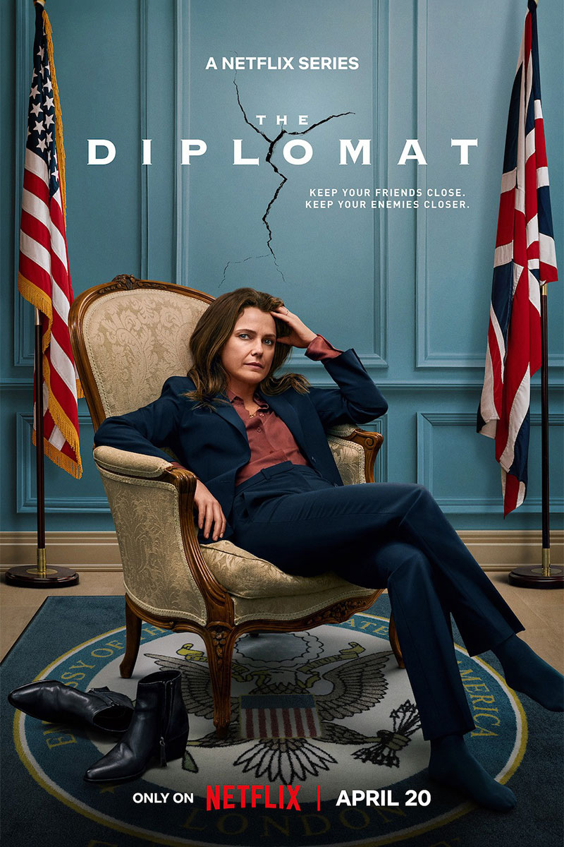 Promotional artwork for Netflix’s The Diplomat featuring Keri Russell