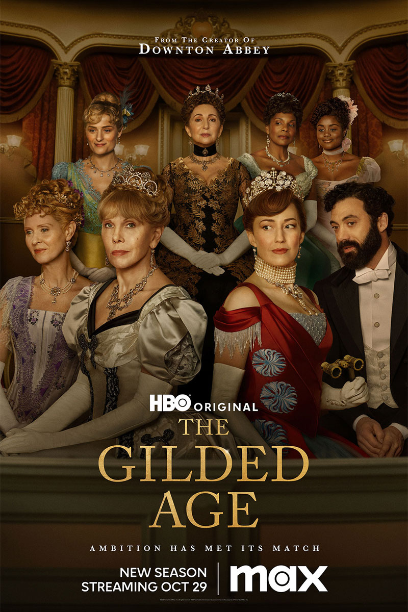 Promotional artwork for HBO’s The Gilded Age featuring the principal cast